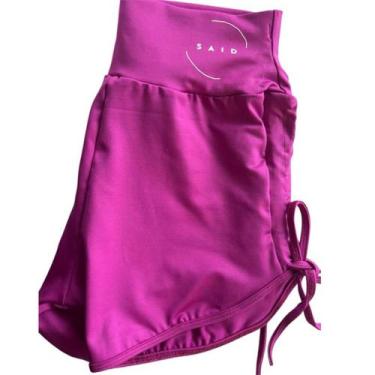 Imagem de Short Cordinha de Regulagem  Feminino Academia Poliamida Fitness Corri