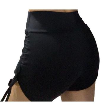 Imagem de Short Cordinha de Regulagem  Feminino Academia Poliamida Fitness Corri