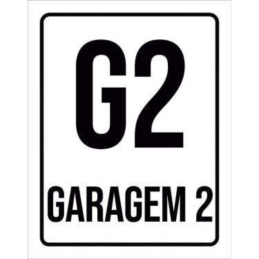 Imagem de Placa Sinalização Ambiente Indicativo G2 Garagem 2 36X46