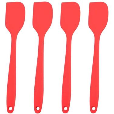 Imagem de Espatula De Silicone Vermela Grande Kit 04 Un