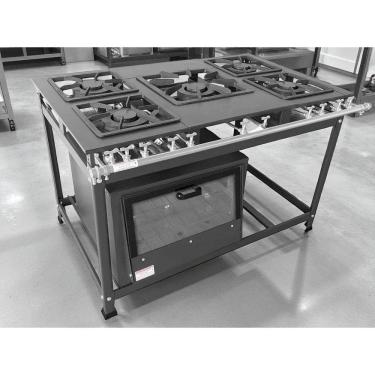 Imagem de Fogão Industrial 5 Bocas Duplas 30x40 P7 com Forno Leona