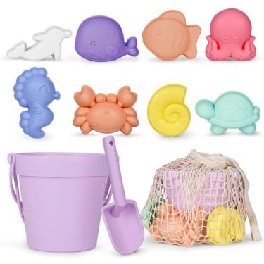 Imagem de Brinquedo de praia MarcZero, brinquedos de praia de silicone, 11 unida