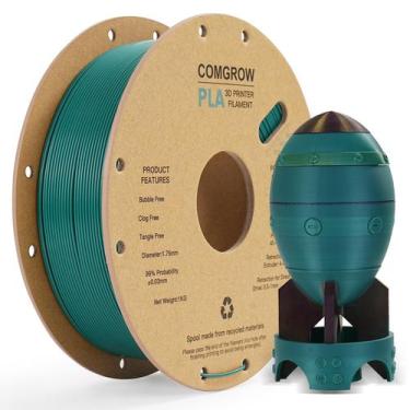 Imagem de Filamento de impressora 3D Comgrow PLA 1,75 mm 1 kg Spool Forest Green