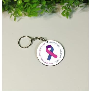 Imagem de Chaveiros Personalizados em MDF - Outubro Rosa e Novembro Azul (Modelo