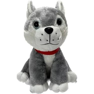 Imagem de Lobo de Pelúcia 28cm, Cinza