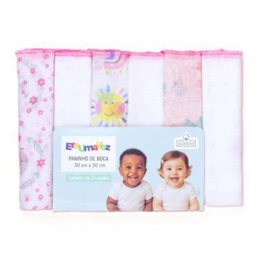 Imagem de Paninho de Boca Kit Com 6 Estampinhas Sortidas, Menino, Menina e Neutro, Loja Era Uma Vez (Menina)