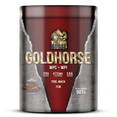 Imagem de VITAMIN HORSE WHEY PROTEIN NEW GOLDHORSE WPC + WPI CHOCOLATE 907g-Unissex