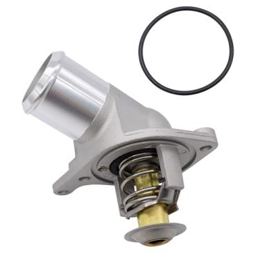 Imagem de HiSport Conjunto de carcaça do termostato do refrigerante do motor - compatível com Buick Cadillac Chevy Tahoe Silverado GMC Sierra Hummer Isuzu Pontiac Saab Substitui 15-11057