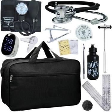 Imagem de Kit Bolsa Fisioterapia Acadêmico Martelo Buck Goniômetro Completo Prem