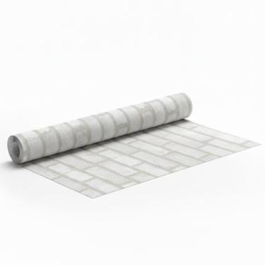 Imagem de Adesivo Decorativo Tijolo Branco 45cmx10m  Lavável e Fácil de Aplicar 