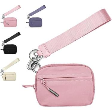 Imagem de Porta-moedas e porta-cartões multicolorido, elegante, à prova d'água, vários compartimentos para moedas e cartões, rosa, Elegante