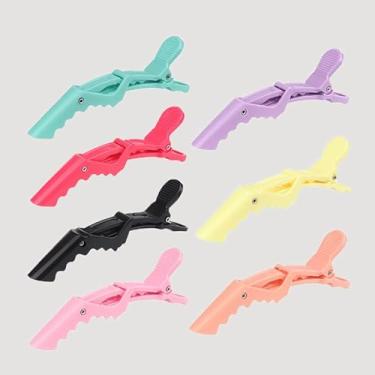 Imagem de 6 peças de grampos de cabelo para pentear dentes largos e design de dobradiça dupla, clipes de corte de jacaré de profissional