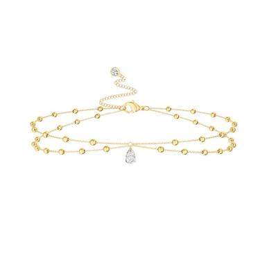 Imagem de Foxgirl Correntes de cintura douradas para mulheres, banhado a ouro 14K, corrente de barriga em camadas, ajustável, à prova d'água, sexy, biquíni, contas de satélite, corrente de verão, não mancha