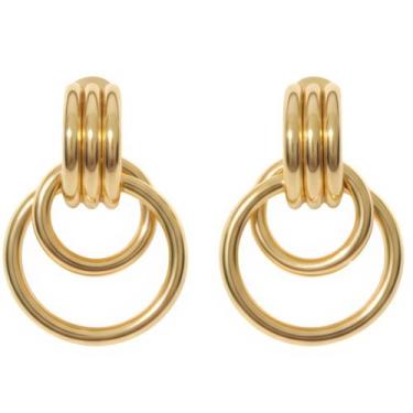 Imagem de Brinco Feminino Argola Reese Aço Inox Cirúrgico Antialérgico - Euro Im