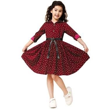 Imagem de A.T.U.N. (ALL THINGS UBER NICE) Vestido feminino (GDRS SHT NPD_Navy_3-4 Years_Navy Blue_3 Years-4 Years), Marrom-branco, 4-5 Years