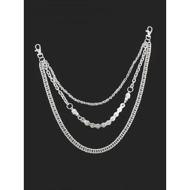 Imagem de Corrente de calça em camadas para homens e mulheres, acessório punk de Halloween