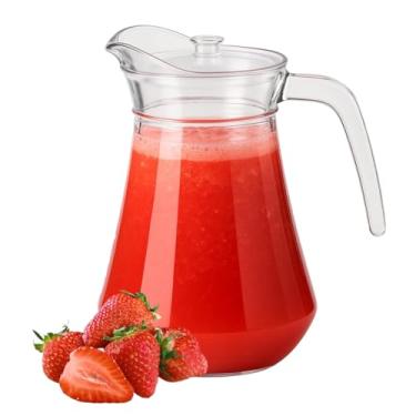 Imagem de Jarra de Vidro Transparente 1,6L Bebidas Geladas Sucos Água Cozinha Bar Restaurante Buffet