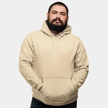 Imagem de Moletom Unissex Flanelado Peluciado Blusa Feminino Masculino Canguru L