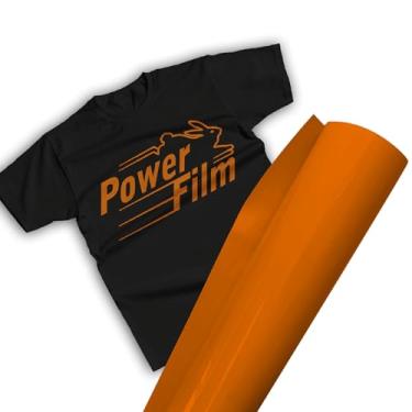 Imagem de Filme de Recorte Power Film Premium Laranja – Termotransfer Vinil HTV para Tecido e plotter de recorte – Bobina 0.50x5m