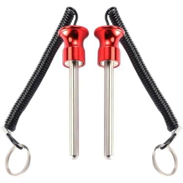 Imagem de Frdhee Pin de peso universal universal para academia conjunto de 1 cm com corda de puxar (vermelho)