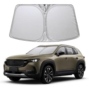 Imagem de Guarda-sol dobrável WODSTA cobertura total pára-brisas adequado para Mazda CX5 2017-2025 4 camadas espessadas viseira de janela 240T poliéster para-brisa sombra adequada para Mazda CX5 acessórios 2017