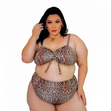 Imagem de Biquini Plus Size 2 em 1 Top Plus Calcinha Cintura Alta Nova Coleção -