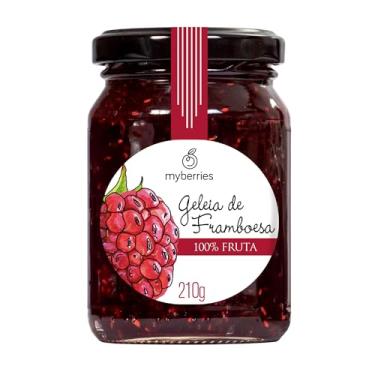 Imagem de Geleia de Framboesa Sem Açúcar 100% Fruta Myberries 210g