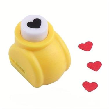 Imagem de 1 peça 8 mm cor aleatória mini scrapbook perfuradores artesanais cortador cartão artesanato impressão chita diy flor papel artesanato perfurador buraco perfurador (amor)
