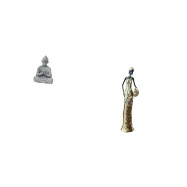 Imagem de Fenteer Escultura em Miniatura de Buda Tribal Sun Wukong, Estatueta Colecionável, Ornamento Vintage, Estátua Decorativa para Pátio de Hotel, Mesa, Quarto, Ina