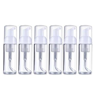 Imagem de ROHIJALE 6 pacotes de 60 ml, garrafa de espuma transparente recarregável, mini dispensador de sabonete, recipientes vazios para viagem, para limpeza de cílios, cosméticos, maquiagem líquida