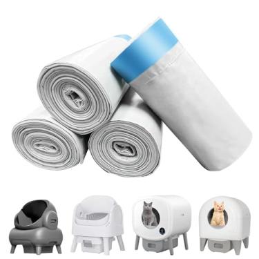 Imagem de 80 sacos de forro de caixa de areia para gatos para autoscooper de topo aberto 11 animais de estimação caixa de areia automática para gatos autolimpante, sacos de lixo, sacos de lixo de substituição