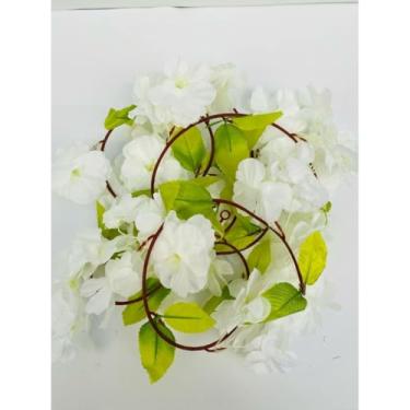 Imagem de Corrente de Flor Cerejeira Artificial 2m para Decoração Trepadeira Floral para Festa Casamento e Jardim Guirlanda Decorativa Rosa (Branco cerejeira)