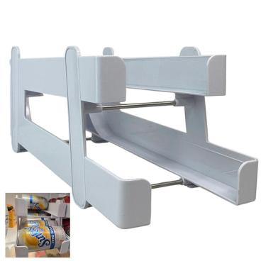 Imagem de Organizador De Geladeira Lata Bebida Suco Refrigerante Despensa Armazenamento Prateleira Resistente Multiuso