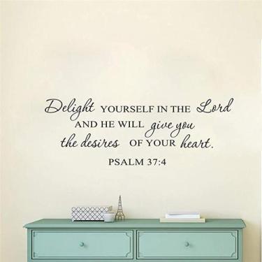 Imagem de Adesivos de parede Inspirational Bible Version Delight Yourself - yiwe