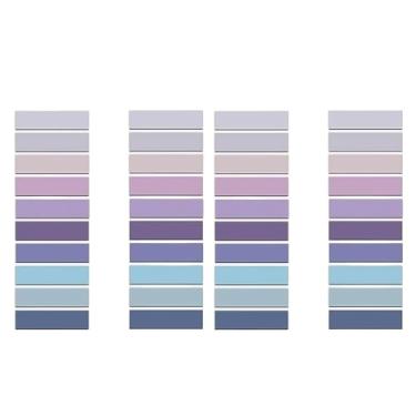 Imagem de 800 peças de abas roxas adesivas de índice, marcadores de página, abas de anotações, guias de sinalizadores de livros graváveis e reposicionáveis, guias de índice de tiras para marcação de página e