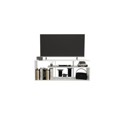 Imagem de Rack Para Sala De Estar Modelo Gaveta 1.30m com Nichos para TV e Organização de Eletrônicos