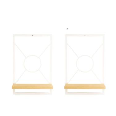 Imagem de Kit Prateleira Estilo Industrial Decoração Quarto Sala Lavabo(Branco 2x)