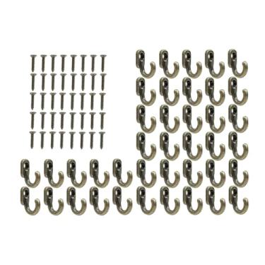 Imagem de Baoblaze Conjunto de 40 ganchos decorativos de metal para pendurar roupas, joias e outros itens pequenos. Ideais para banheiro, cozinha, lavabo e outros