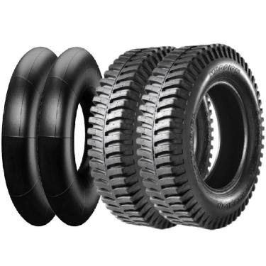 Imagem de Kit 2 Pneu 650-16 10l Tt Militar Bl Maggion + Camaras