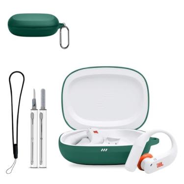 Imagem de Capa protetora para JBL Endurance Peak 4, capa protetora com kit de limpeza, capa protetora de silicone macio, acessórios para cordão e chaveiro, impermeável, à prova de poeira, à prova de choque