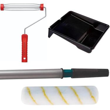 Imagem de Rolo 23Cm + Suporte 23Cm + Bandeja 2,7L + Cabo Extensor 2M