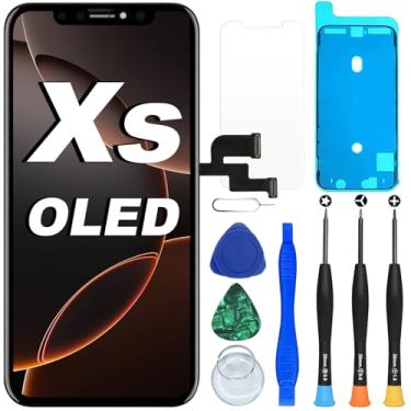Imagem de DIGI4U Tela OLED para iPhone Xs de substituição, tela FHD COF de 5,8 polegadas [NÃO LCD] para montagem de digitalizador de tela iPhone Xs, com kit de ferramentas de reparo para tela de substituição do