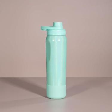 Imagem de Garrafa Térmica de Água Inox Rainbow - 650ml ou 950ml, Ideal para Academia Esportes e Dia a Dia Mantém Bebidas Geladas por Muito Tempo(Verde,Personalizado 950ml)