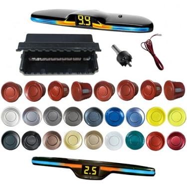 Imagem de SANDETOUN Kit de sensor de estacionamento kit de sensor de reserva sensor reverso para carro 18 opções de cores para sondas ajustável alarme volume profissional sensor de reversa para carro assistente