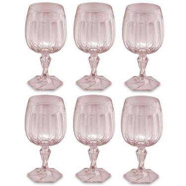 Imagem de Conjunto 6 Taças de Plástico 350ml para Água Suco Drinks UZ Translúcid