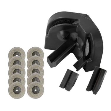 Imagem de Cryfokt Moedor de Broca Torção Elétrica Versátil Kit Apontador de Moagem Portátil Ferramenta de Afiação de Lâmina para Marcenaria e Processamento de Metal 2-16mm (Preto)