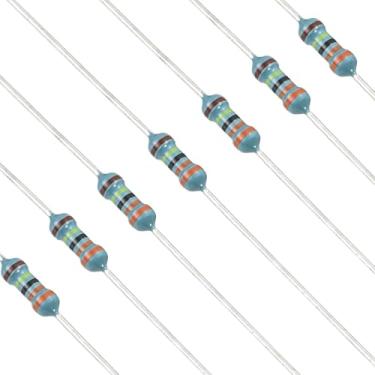Imagem de YOKIVE Resistor de 100 peças de 3,3 MOhm, resistor fixo de filme de metal de 1/4 W (0,25 W), resistores de tolerância +/-1%, certificado ROHS