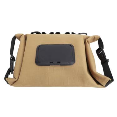 Imagem de QANYEGN Dispensador de limpeza, bolsa de limpeza úmida de acampamento portátil de lona, ​​recipiente de guardanapo de grande capacidade para escritório, carro e casa (Light Tan)
