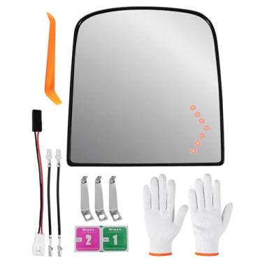 Imagem de Vidro retrovisor lateral do passageiro superior adequado para GMC Yukon XL Chevrolet Suburban 2007-2014 GMC Sierra Chevrolet Silverado 2007-2018, lado direito