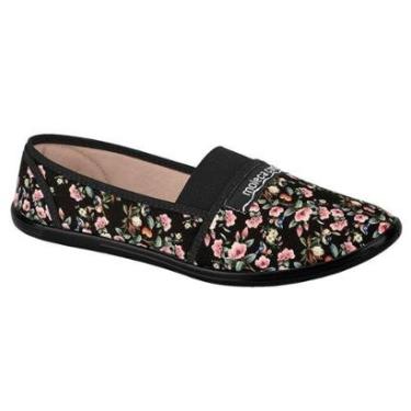 Imagem de Sapatilha Moleca Conforto Elástico Lona Floral Feminina-Feminino